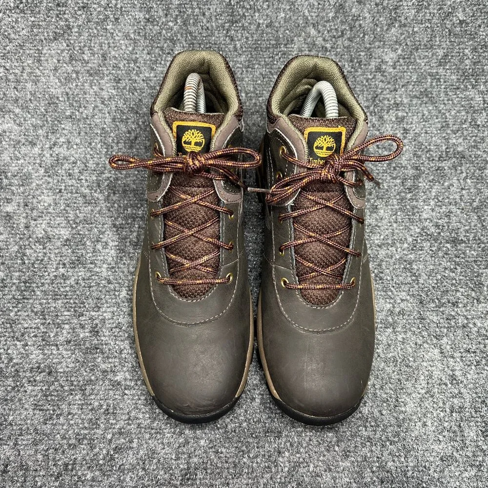 Timberland Mt. Maddsen Mid Boots Boy's 5 Brown‎ Leather Waterproof Hiking Shoes